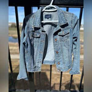 SOLD Ladies Distressed Jean Jacket
